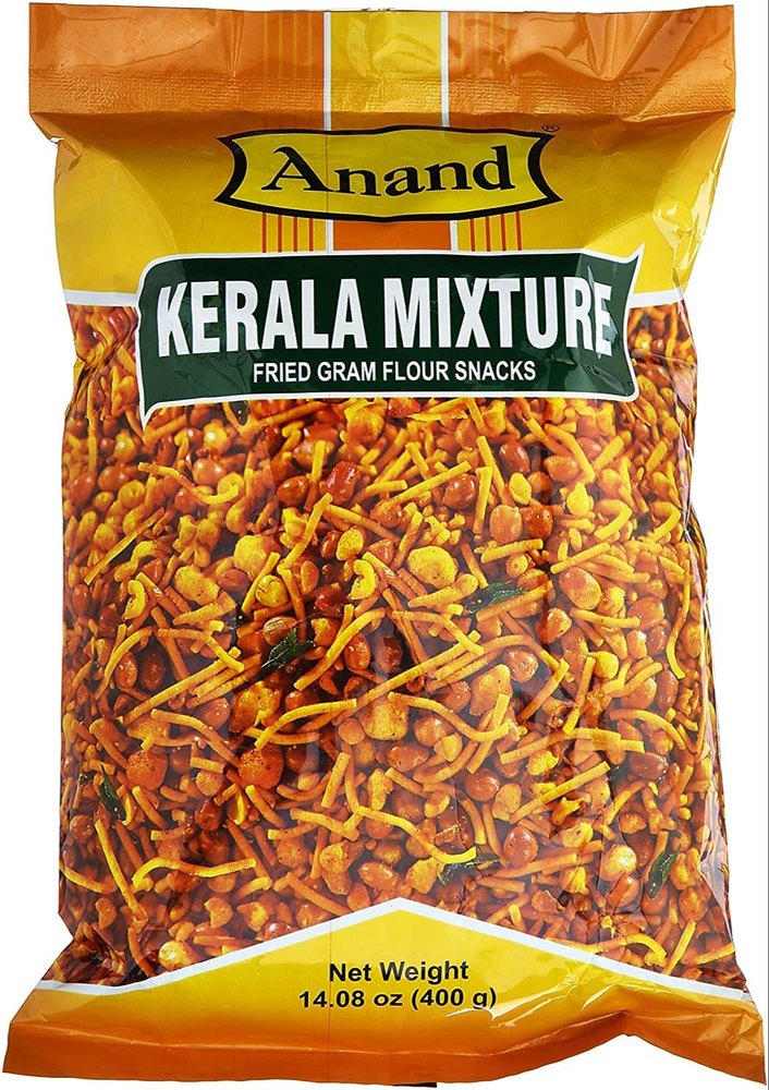 Anand Fried Gram Flour Snacks Kerala Homemade Spicy Mixture Namkeen, Packaging Size: 400 Gm