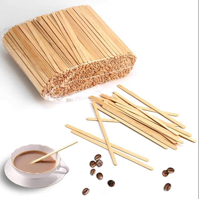 Natural Wooden Coffee Stirrers, Size: 11CM, 14CM