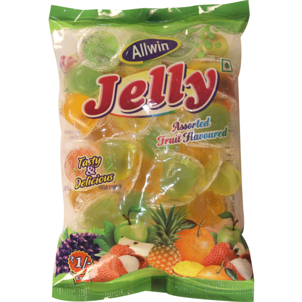 Allwin Assorted Fruit Flavoured Jelly, Packaging Type: Packet, Packaging Size: 1 Kg(100 Cups)
