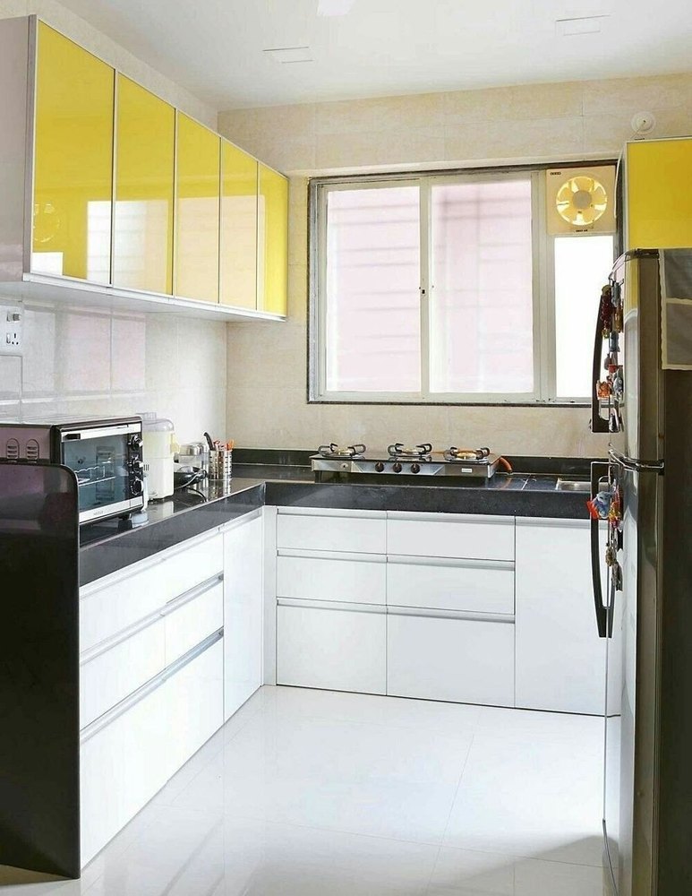 Classic L Shape PVC Modular Kitchen