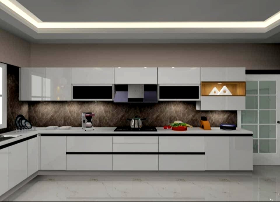 Classic L Shape Modular Kitchen