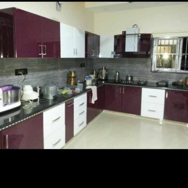 Wooden L shape Modular Kitchen, Warranty: 1-5 Years
