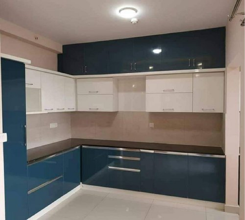 L Shape Laminated Modular Kitchen