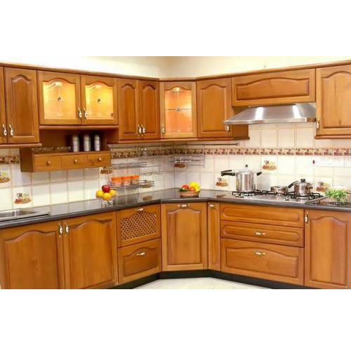 Modular Kitchen & Wardrobe Parallel Shape Wooden Modular Kitchen, Warranty: 10-15 Years, Kitchen Cabinets