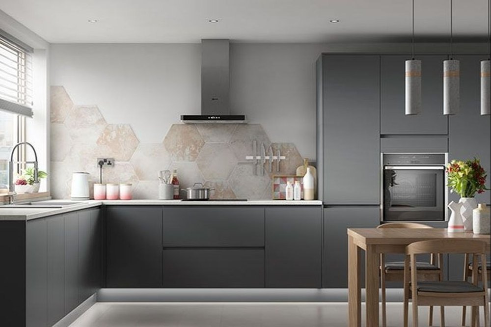 Modern Wooden L Shape Modular Kitchen