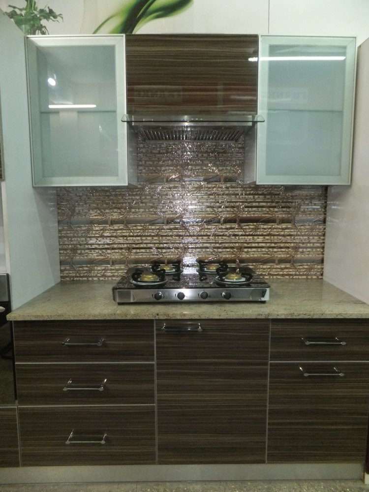 Rectangular Brown Modular Kitchen Cabinets, For Commercial