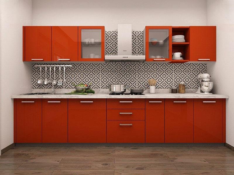 Wooden U Shape Kitchen Cabinets