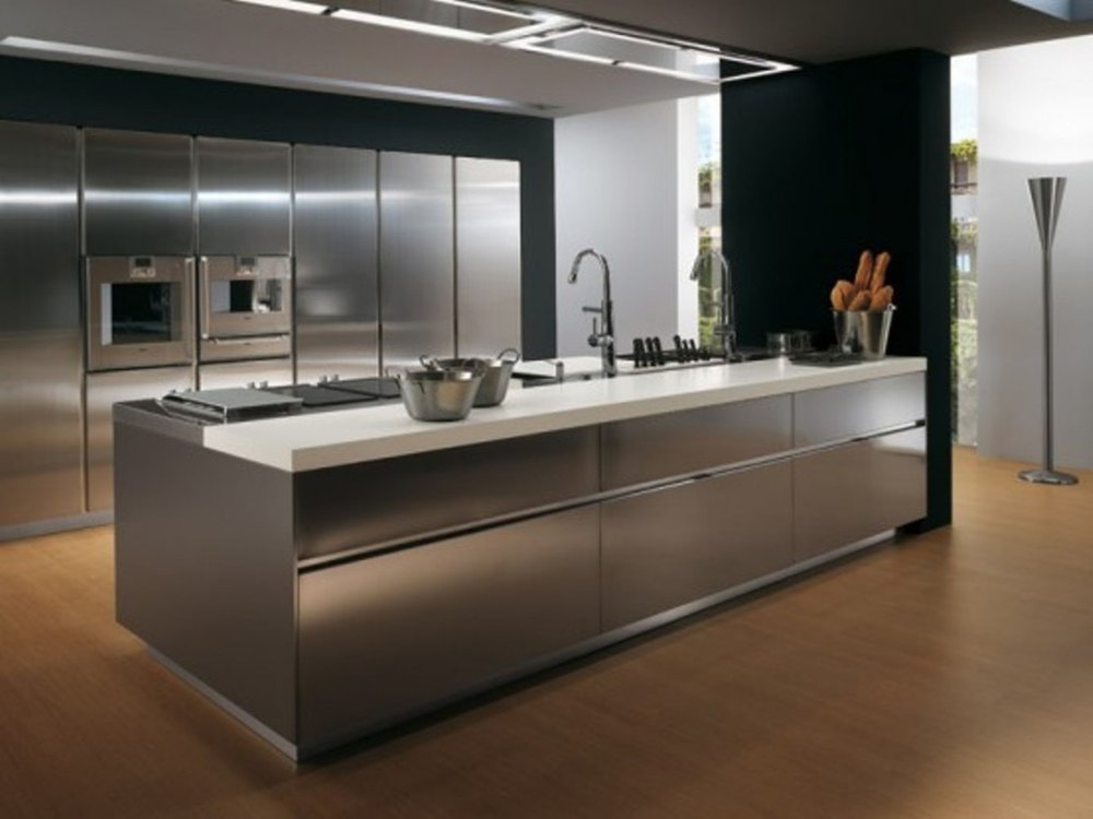 Modern U-Shape Stainless Steel Modular Kitchen Services