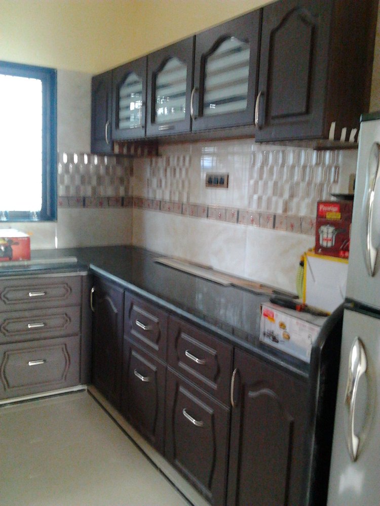 L Shape Wooden Modular Kitchen