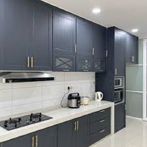 Modern Straight PVC Modular Kitchen