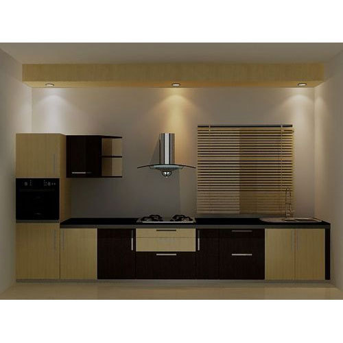 Modern Straight PVC Modular Kitchen