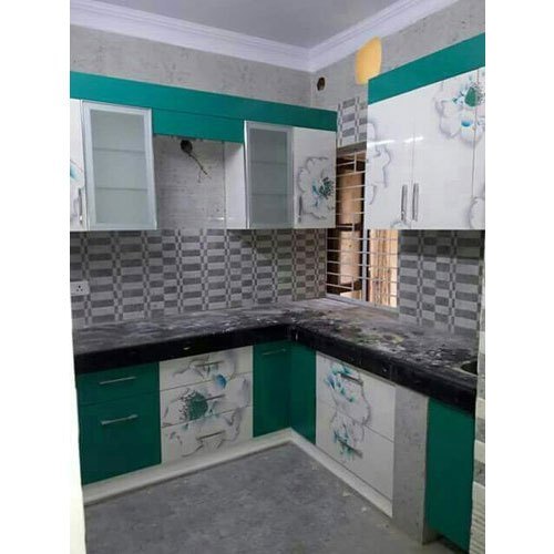 Wooden U Shape Modular Kitchen