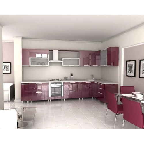 L Shape Plywood Modular Kitchen, Warranty: 25 Years For Plywood