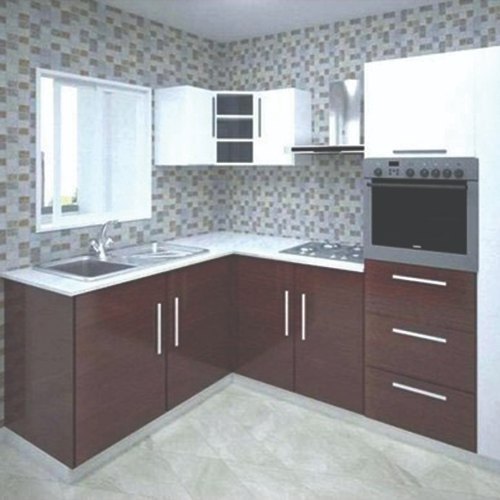 Modern V Shaped Modular Kitchen