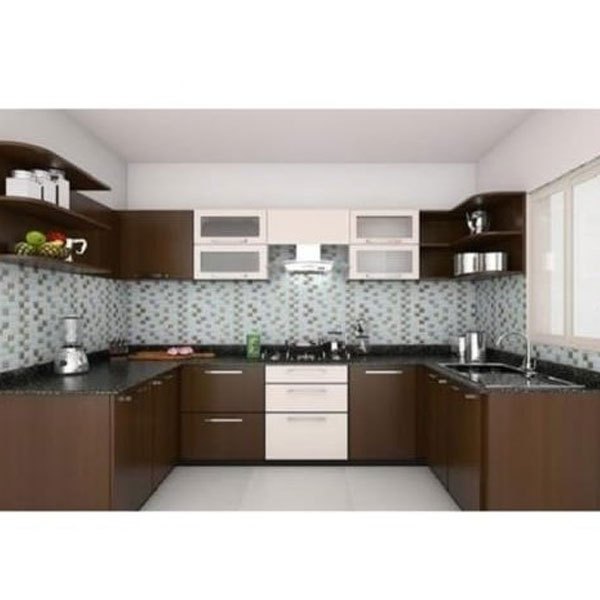 Modern Wooden U Shape Modular Kitchen