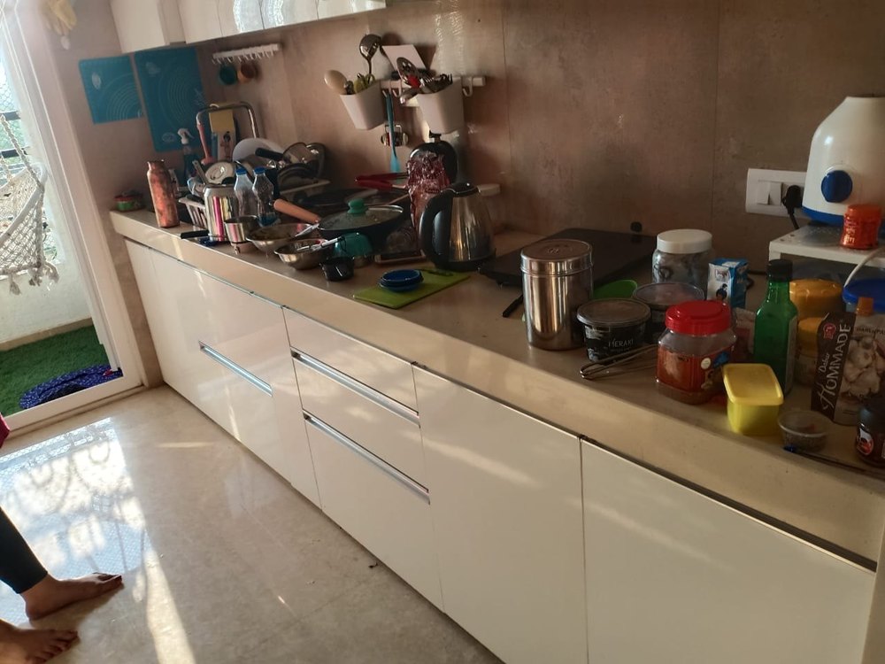 Straight Wooden Modular Kitchen
