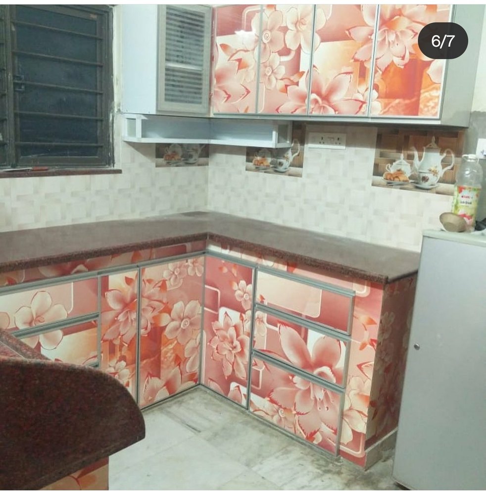 aluminum+pvc Aluminium and Acrylic Modular Kitchen, in Hyderabad
