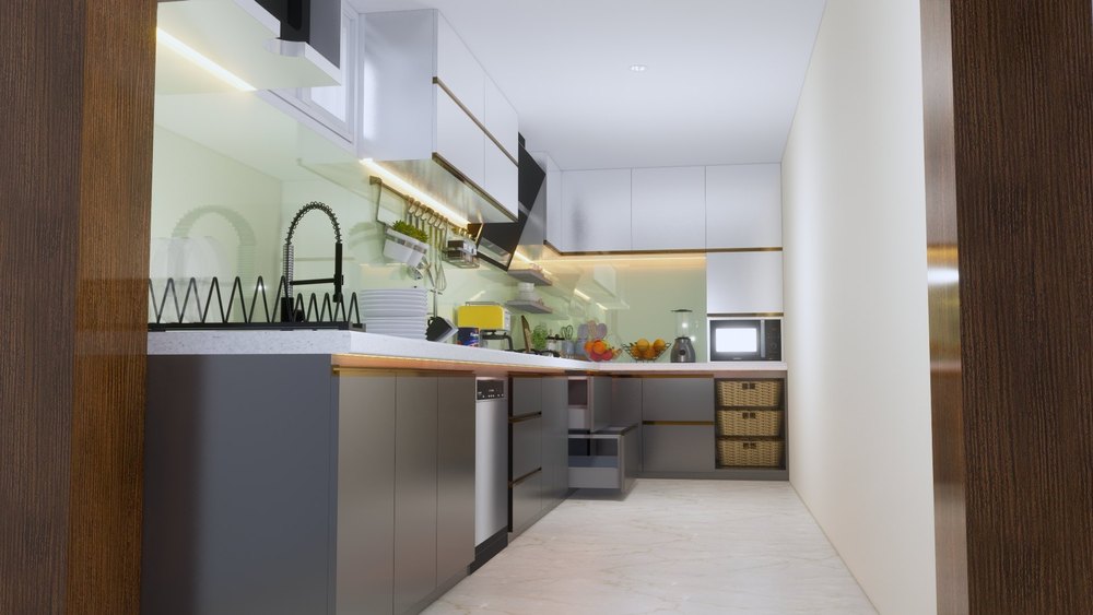 Modern Wooden Modular Kitchen Service