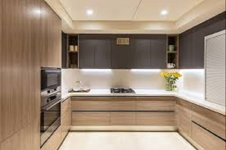 Modern Wooden U Shape Modular Kitchen