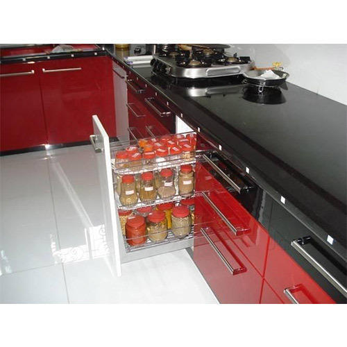 Vaada Designs Stainless Steel SS Modular Kitchen Wardrobe