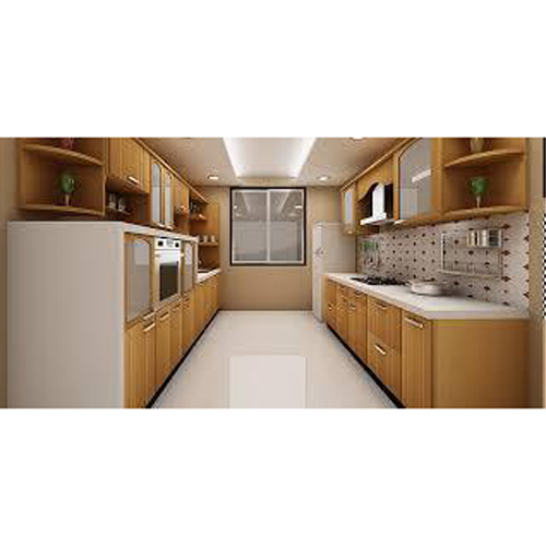 PVC Membrane Parallel Modular Kitchen