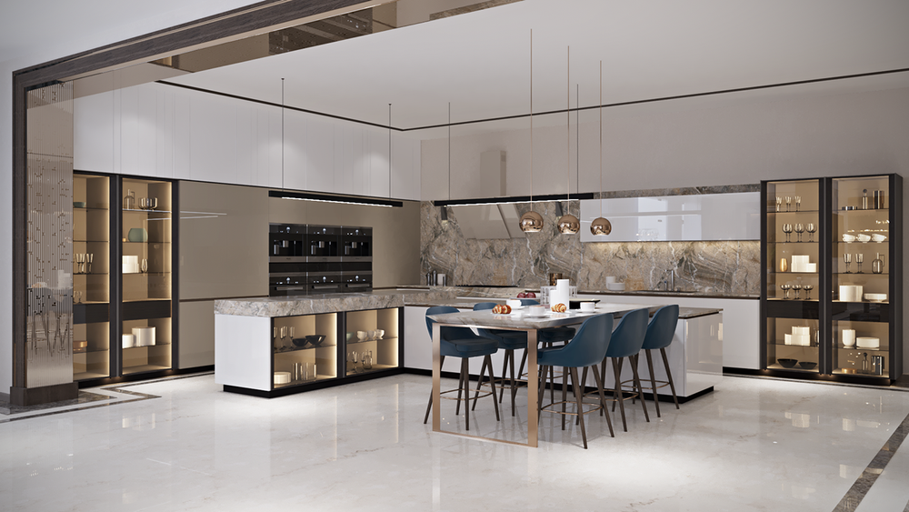 Wooden U Shape MODULER KITCHEN INTERIOR DESIGN SERVICES