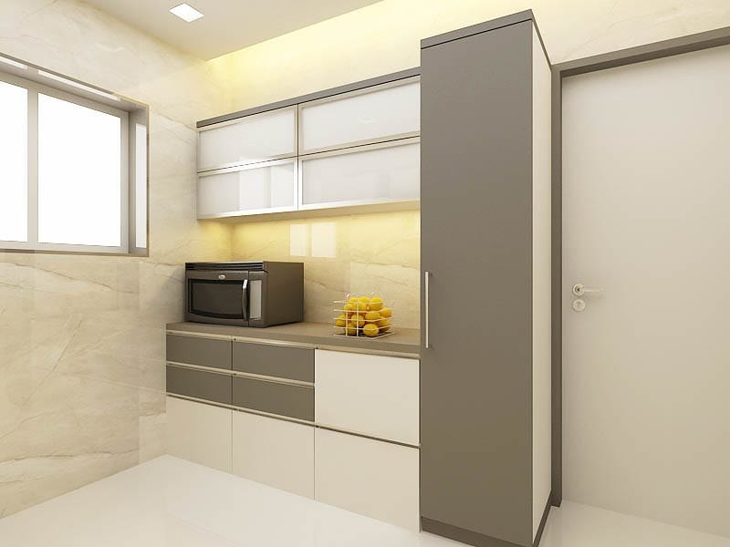 Modern German Kitchen, Work Provided: Wood Work & Furniture