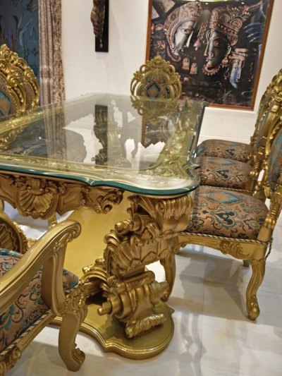 star Wooden Royal Dinning Set, For Home, Size: 8x4
