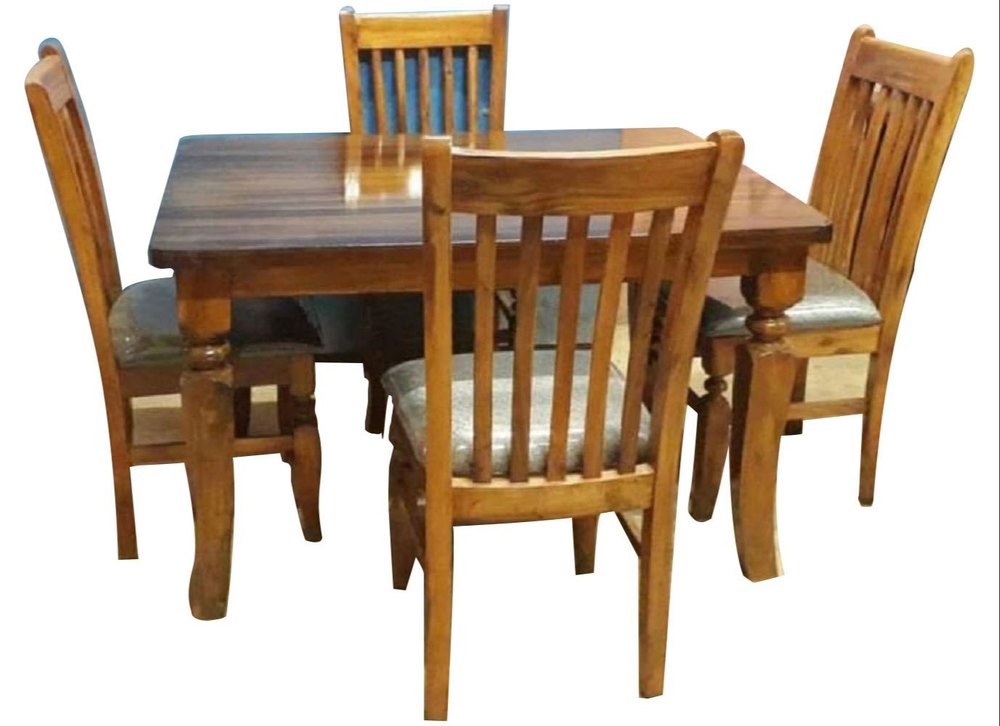Brown Wooden Dining Table Set, For Home
