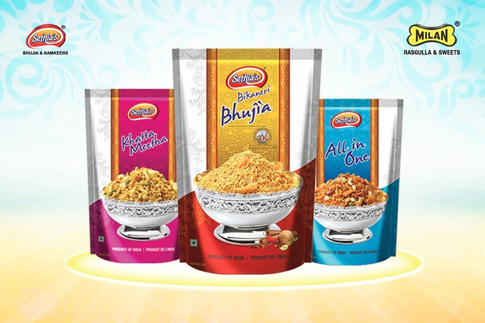 Masala Salted Sethias Namkeen, Packaging Size: 150g 200g, 400g 1kg, Packaging Type: Packet
