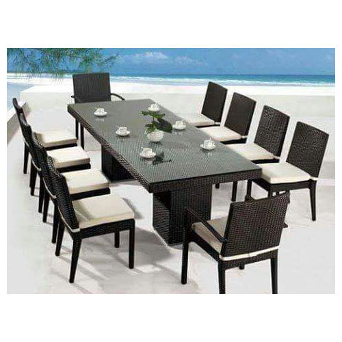 Powder Coated Aluminum Dining Table Set