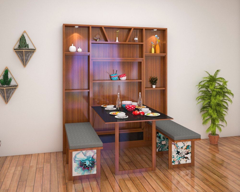 Plywood Dino Slim Mutli Functional Space Saving Dining Unit