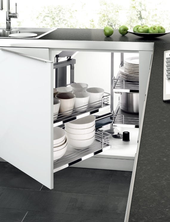 Stainless Steel Silver Magic Corner