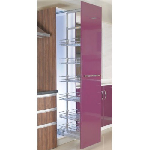Stainless Steel Rectangular SS Pull Out Kitchen Tall Unit