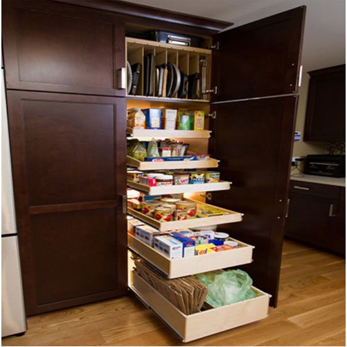 Brown Wooden Kitchen Tall Unit