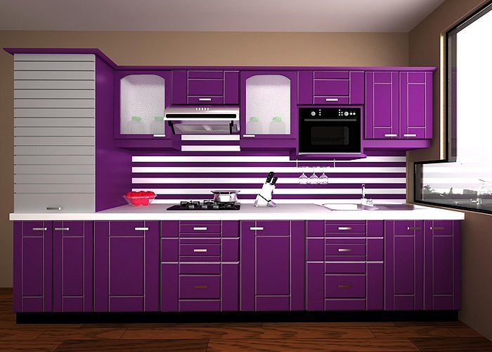Modern Brown Wooden Kitchen Cabinets