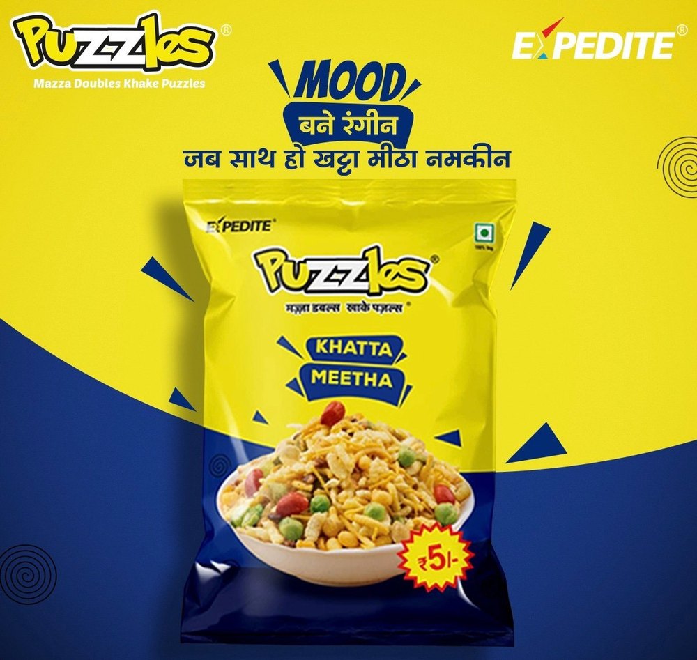 Snacks Puzzles Khatta Meetha Namkeen, Packaging Size: Rs. 5 Mrp