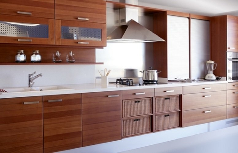Plywood Modern Wooden Kitchen Cabinets