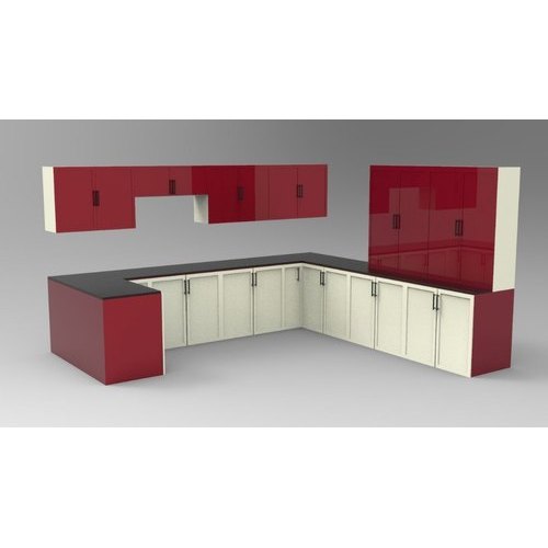 Rectangular Glossy Kitchen Cupboard