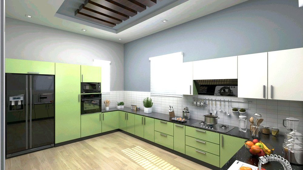 Vibgiyor Wooden Stylish Kitchen Cupboard
