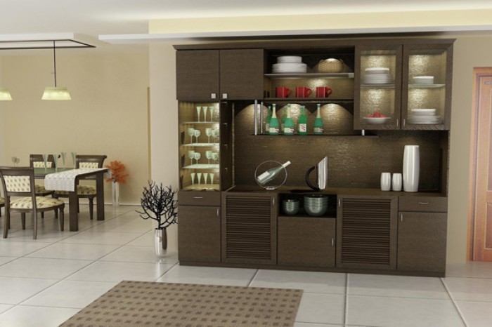 Modern Stylish Wooden Crockery Unit