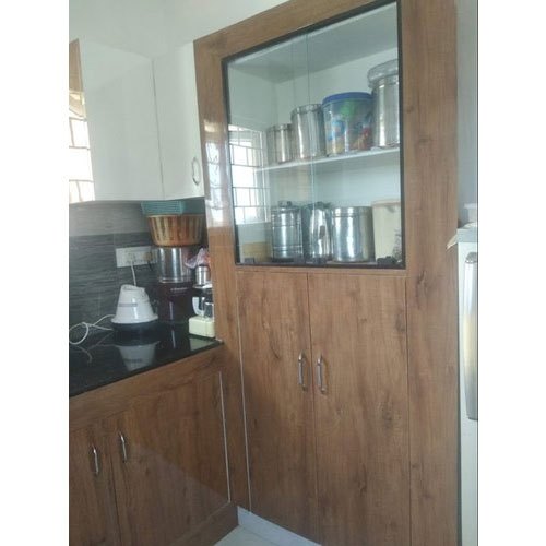 Wooden Brown Crockery Kitchen Cabinet