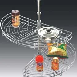 Steel Finish Stainless Steel D Tray, For Kitchen Corner Basket, Size: 500 - 600 - 700 Mm