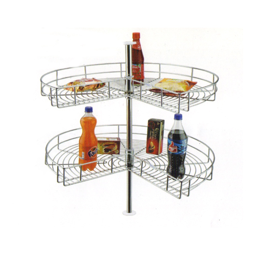 Silver Stainless Steel 20 Inch Kitchen Wire Carousel Unit