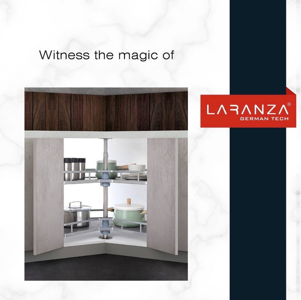 Laranza Modern Wooden Carousel, For Kitchen, Size: 710 X (600-800) mm