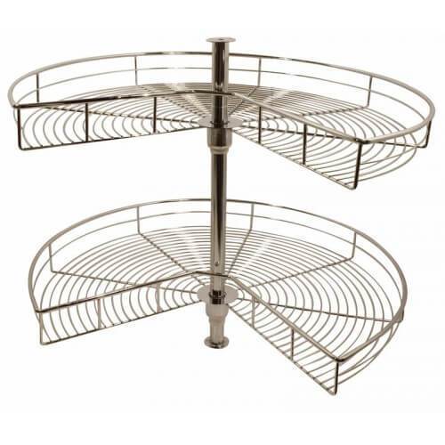 Stainless Steel Sannidhi Carousel Unit Round Basket
