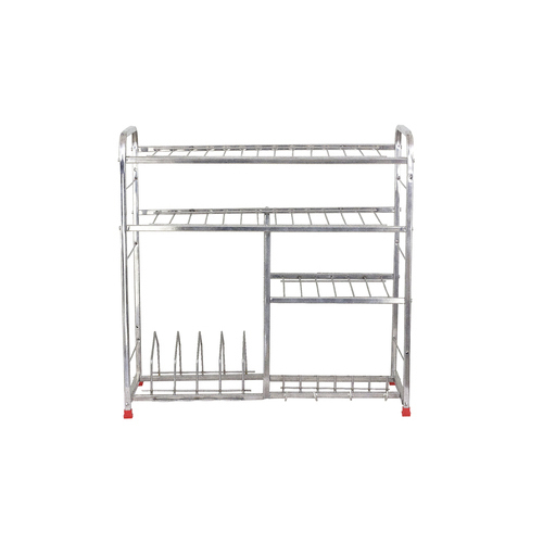Maharaja Stainless Steel Square Pipe Kitchen Utensils Stand 24x24, Size: 24(h) X 24(w) X 10(d)