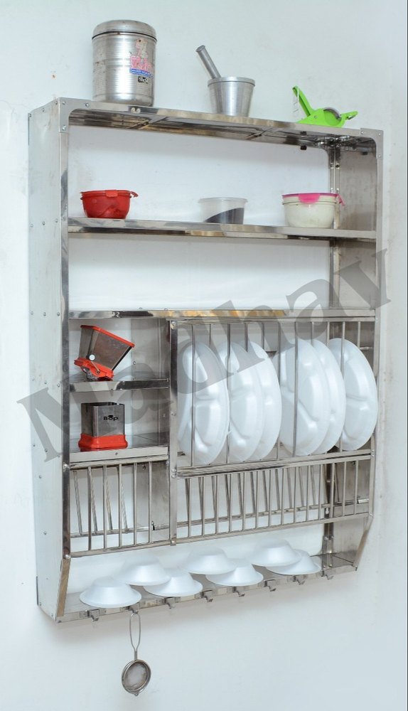48x33inch Stainless Steel Kitchen Rack, For Home, Size: 48 X 36 X 8 Inch