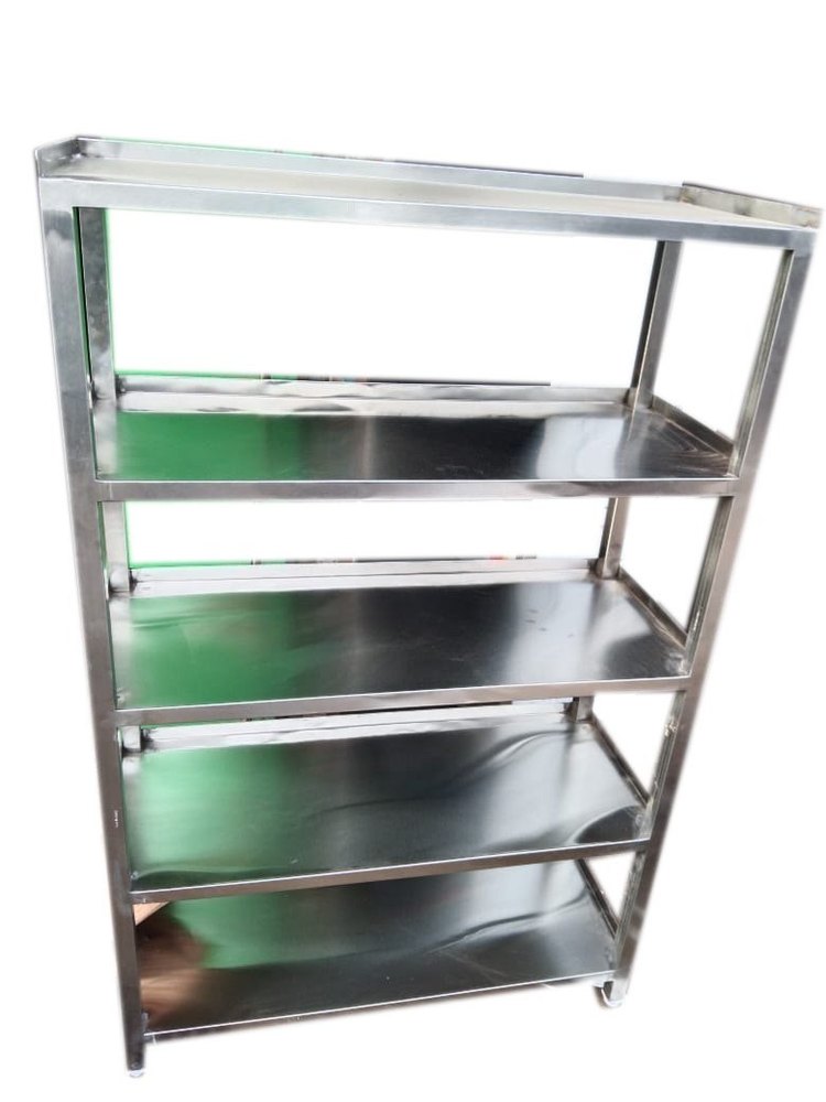 Portable Free Standing Stainless Steel Kitchen Storage Rack, Size: 42*20*72 Inch (w*d*h)