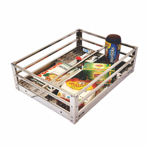 Stainless Steel Partition Perforated Base Basket, For Home, Size/Dimension: Multi Size